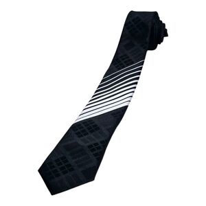 Tristan Black Polyester Necktie